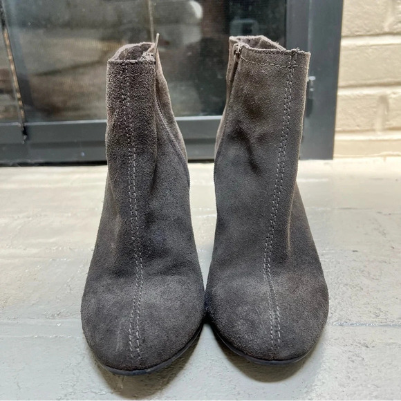 Chinese Laundry Grey Suede Wedge Booties, Size 7.5 - Picture 5 of 7